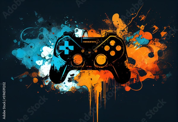 Obraz Abstract gaming joystick background,