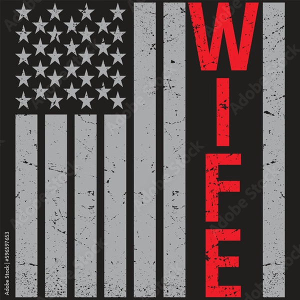 Obraz USA Flag Wife