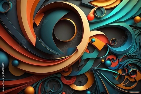 Fototapeta abstract paper background 3D