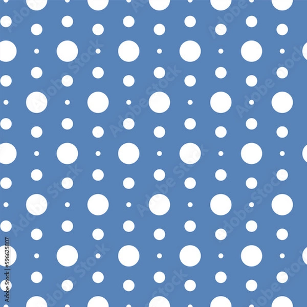 Fototapeta Vector white polka dots pattern background. Perfect for fabric, scrapbooking, wallpaper projects