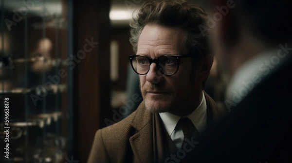 Obraz Ein Mann guckt nachdenklich, Generative KI