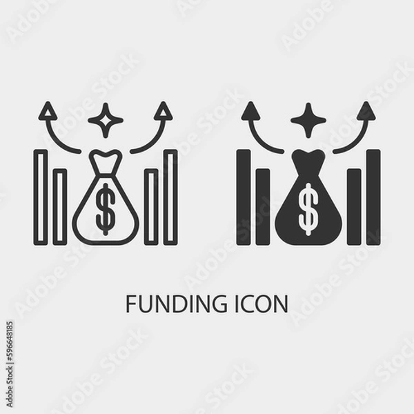 Obraz Funding vector icon illustration sign