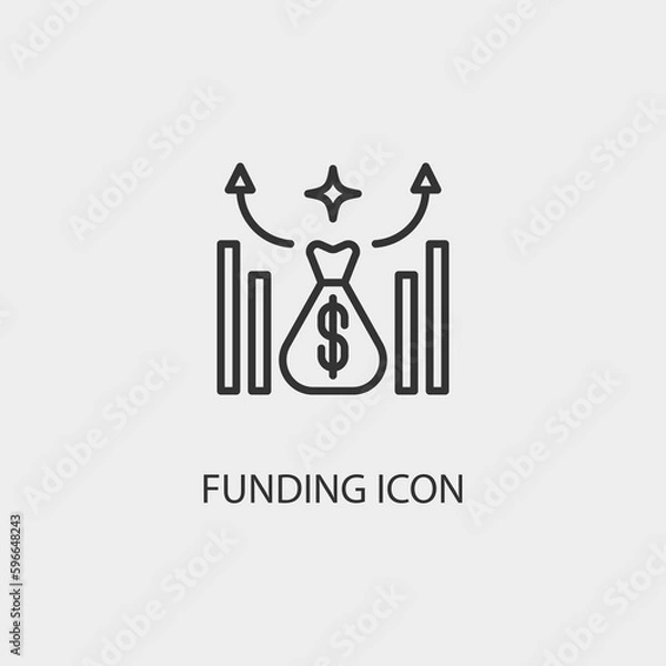 Obraz Funding vector icon illustration sign
