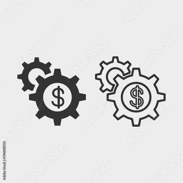 Obraz Financial vector icon illustration sign