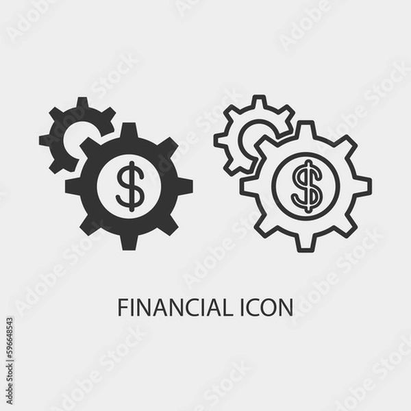 Obraz Financial vector icon illustration sign