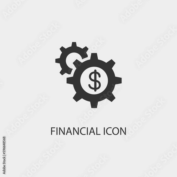 Obraz Financial vector icon illustration sign