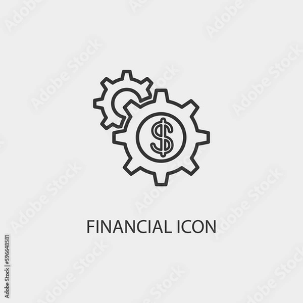 Obraz Financial vector icon illustration sign