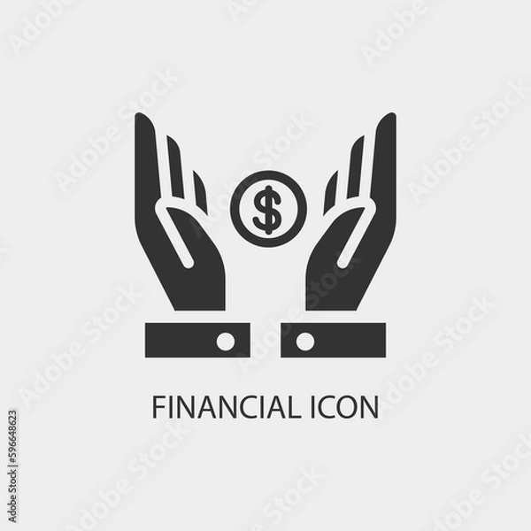 Obraz Financial vector icon illustration sign
