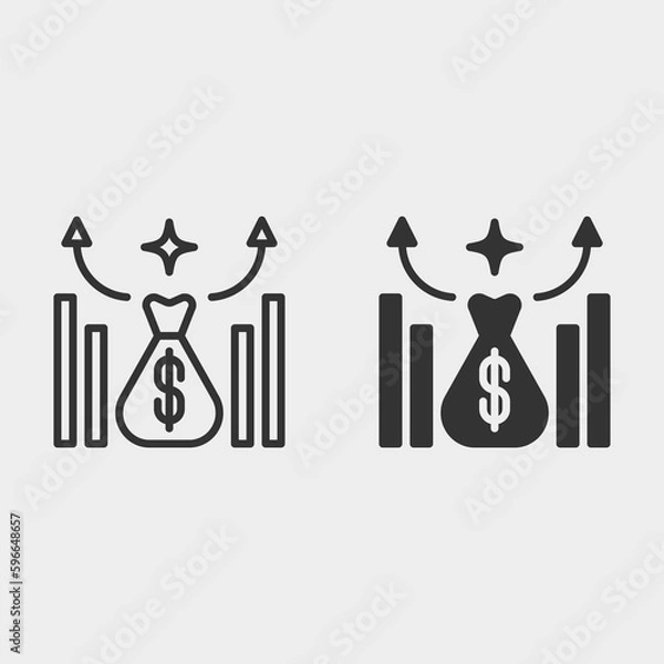 Obraz Funding vector icon illustration sign