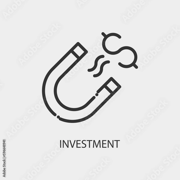 Obraz Investment vector icon illustration sign
