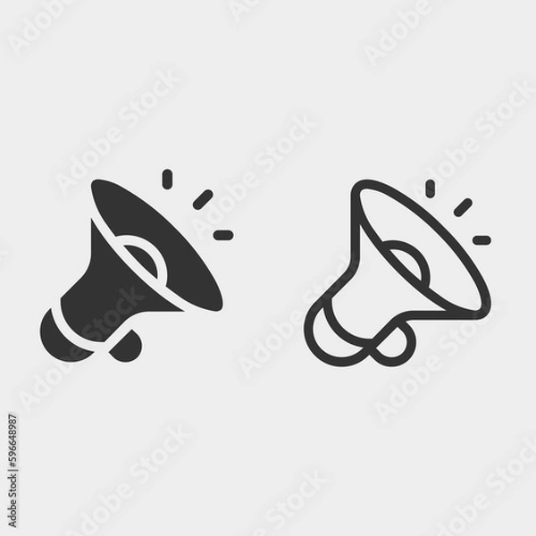 Obraz Megaphone vector icon illustration sign
