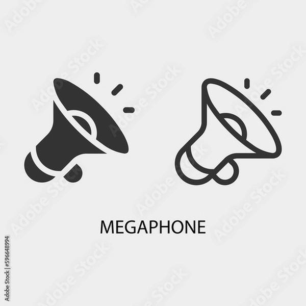 Obraz Megaphone vector icon illustration sign