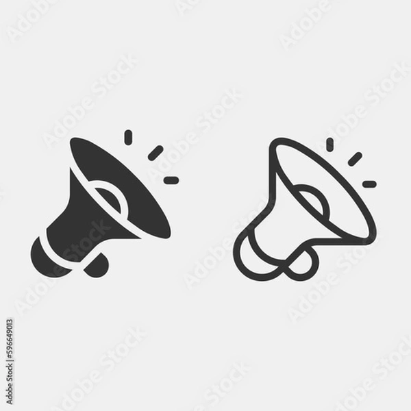 Obraz Megaphone vector icon illustration sign
