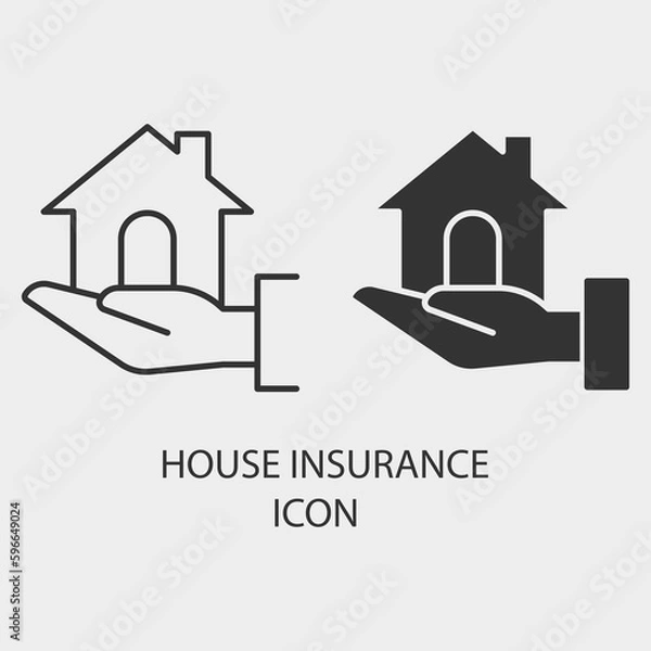 Obraz House_insurance  vector icon illustration sign
