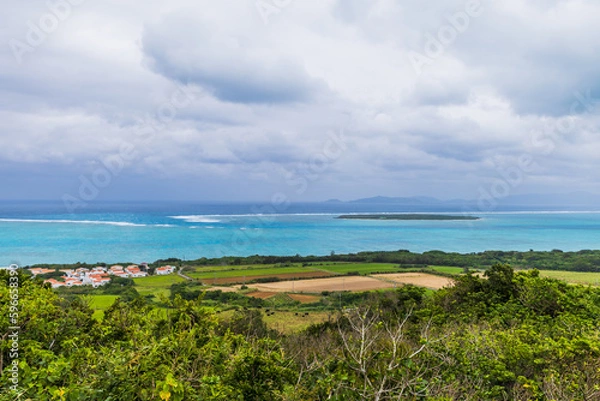 Fototapeta 小浜島 大岳展望台から望む絶景　
