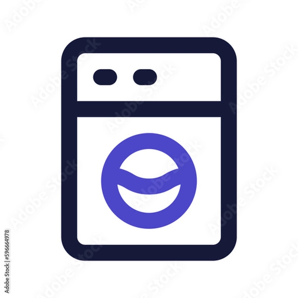 Fototapeta washer line color icon
