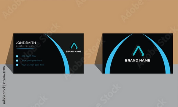 Obraz Business Card, White Business Card, Mockup Business Card, Dark Business Card, Dark Black Business Card, Clean Business Card, Blur Business Card, Simple Business Card Design, Modern Business card
