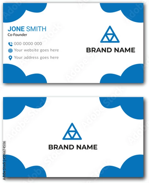 Obraz Business Card, White Business Card, Mockup Business Card, Dark Business Card, Dark Black Business Card, Clean Business Card, Blur Business Card, Simple Business Card Design, Modern Business card