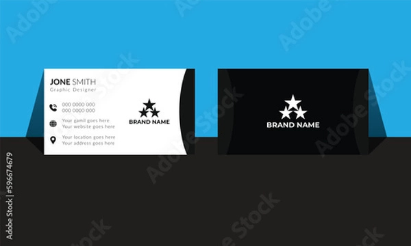 Obraz Business Card, White Business Card, Mockup Business Card, Dark Business Card, Dark Black Business Card, Clean Business Card, Blur Business Card, Simple Business Card Design, Modern Business card