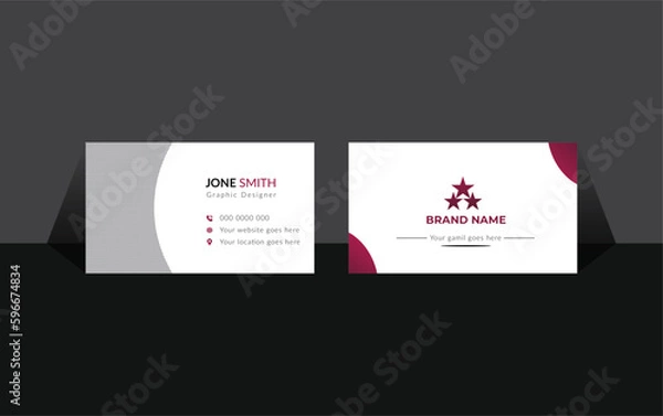 Obraz Business Card, White Business Card, Mockup Business Card, Dark Business Card, Dark Black Business Card, Clean Business Card, Blur Business Card, Simple Business Card Design, Modern Business card