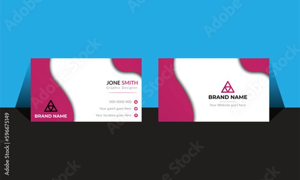 Obraz Business Card, White Business Card, Mockup Business Card, Dark Business Card, Dark Black Business Card, Clean Business Card, Blur Business Card, Simple Business Card Design, Modern Business card