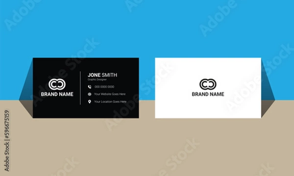 Obraz Business Card, White Business Card, Mockup Business Card, Dark Business Card, Dark Black Business Card, Clean Business Card, Blur Business Card, Simple Business Card Design, Modern Business card