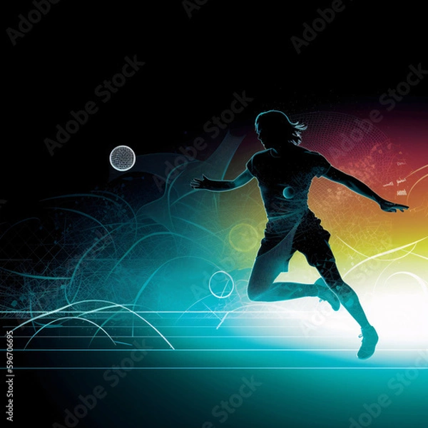 Obraz Modern Sport Background, made with an generative AI