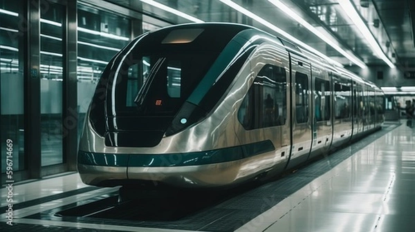 Obraz Modern Futuristic Train Generative AI