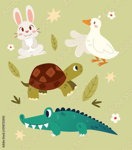 Obraz Vector animal illustrations
