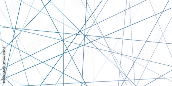 Obraz A beautiful Chaotic abstract line seamless pattern. Random geometric line seamless pattern. colorful outline monochrome texture. Vector illustration.