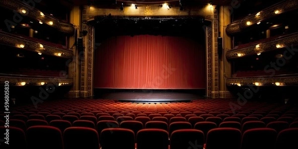 Obraz movie theatre stage, generative ai