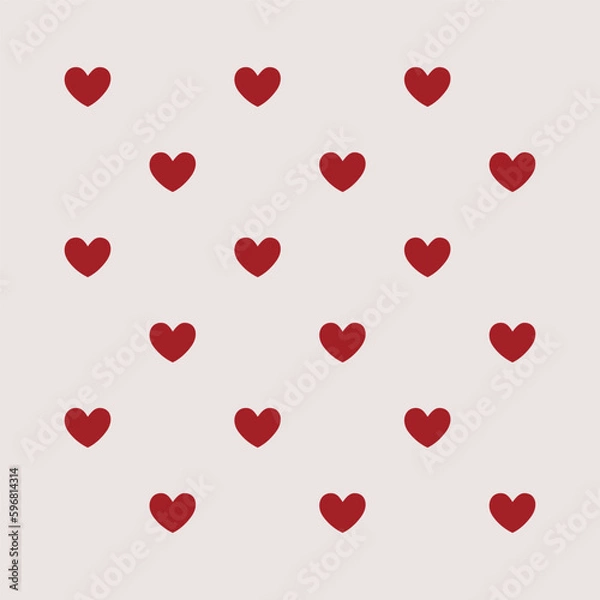 Obraz Vector red little hand drawn hearts