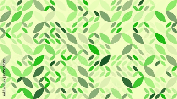 Fototapeta Geometric background pattern of fresh green natural leave and leaf. Vector file.