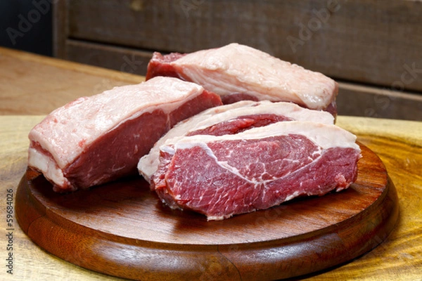 Fototapeta raw meats