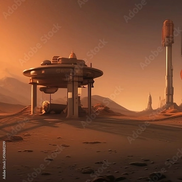 Obraz sunset in the desert