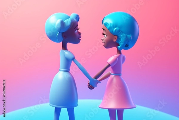 Obraz World friendship day. Friendship between peoples, countries, cultures and individuals, peace efforts and build bridges. Forge a strong bond of friendship among people of various countries