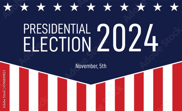 Fototapeta USA election 2024 vector background