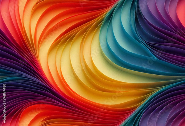 Obraz Seamless Quilled Paper Art