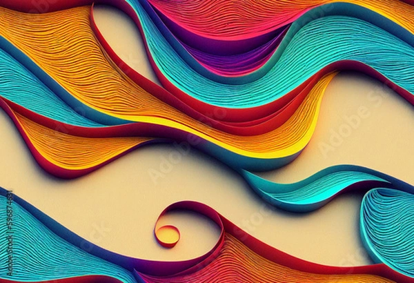 Obraz Seamless Quilled Paper Art