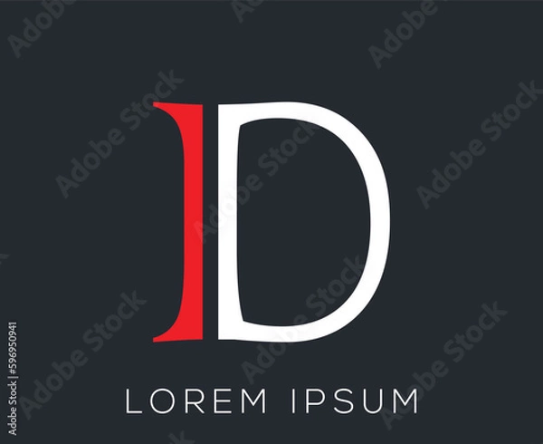 Obraz Initial Alphabet 'D' Logo Design Template