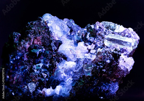 Obraz crystals on black background