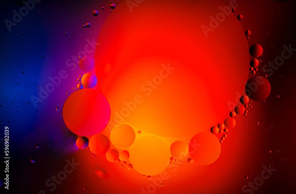 Obraz Red suny Bubbles from space.