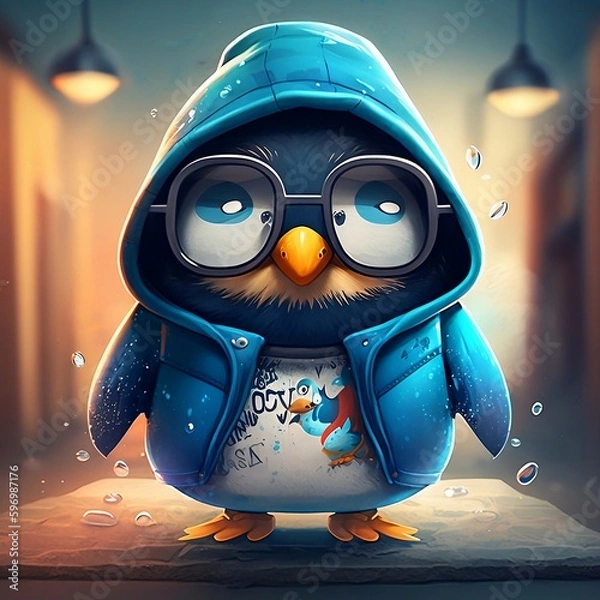 Fototapeta Mascot Character Penguin