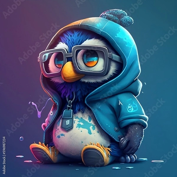 Fototapeta Mascot Character Penguin