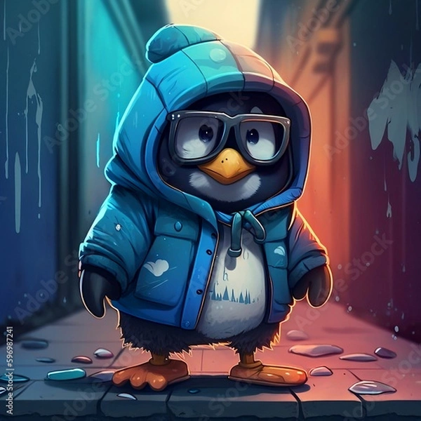 Fototapeta Mascot Character Penguin