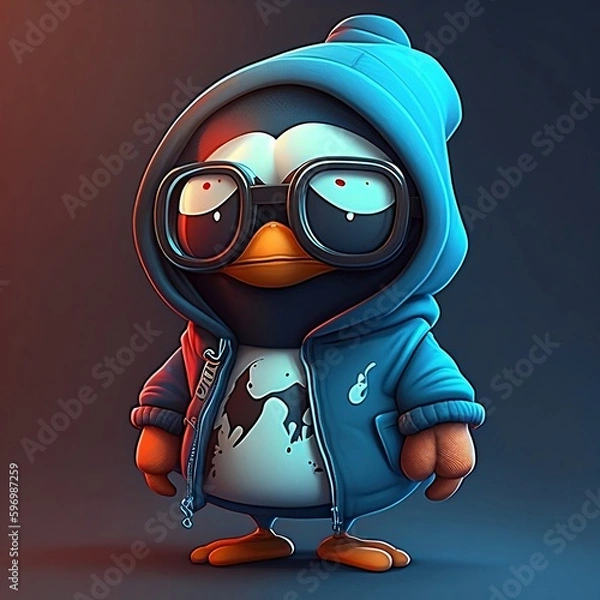 Fototapeta Mascot Character Penguin