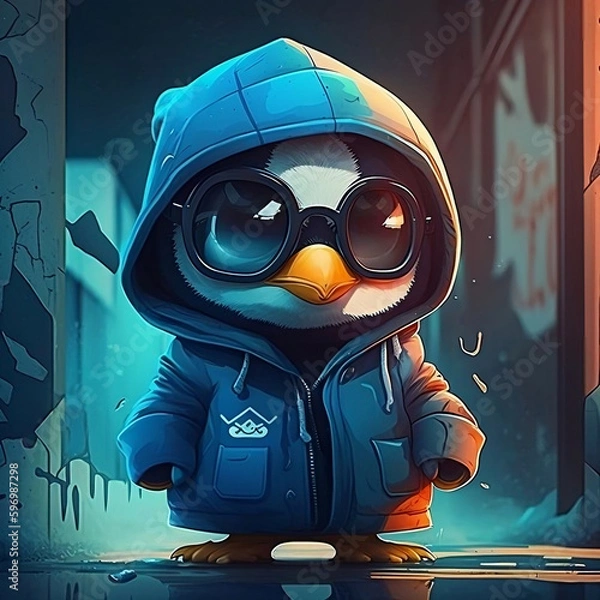 Fototapeta Mascot Character Penguin