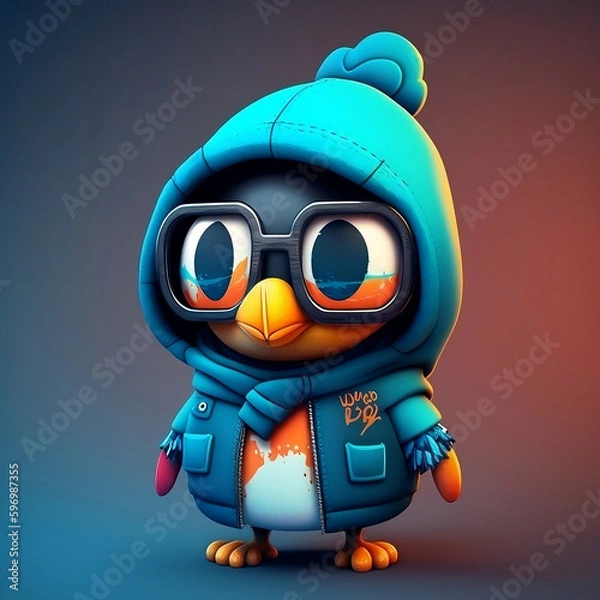 Fototapeta Mascot Character Penguin