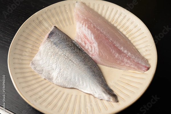 Fototapeta オキヒラス（ワレフー）の切り身