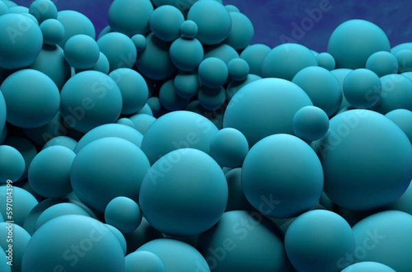Obraz Medical Super Absorbent Polymers cluster (SAP) - 3d illustration closeup view